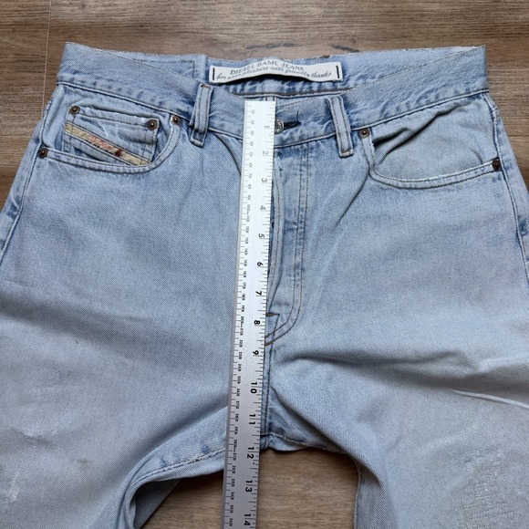 Vintage Diesel Kulter Jeans Men 31x32 Blue Straight Leg Light Wash Y2K (Tag 33) - Picture 13 of 16